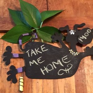 Hand Made Magnetic Flying Cow Chalkboard